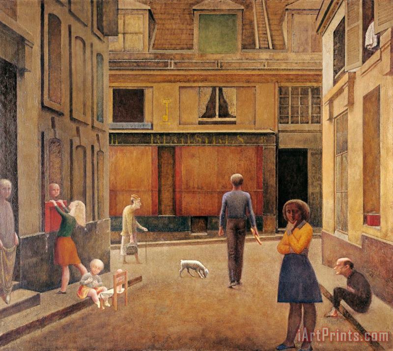 The Passage of Commerce Saint Andre, 1952 painting - Balthasar Klossowski De Rola Balthus The Passage of Commerce Saint Andre, 1952 Art Print