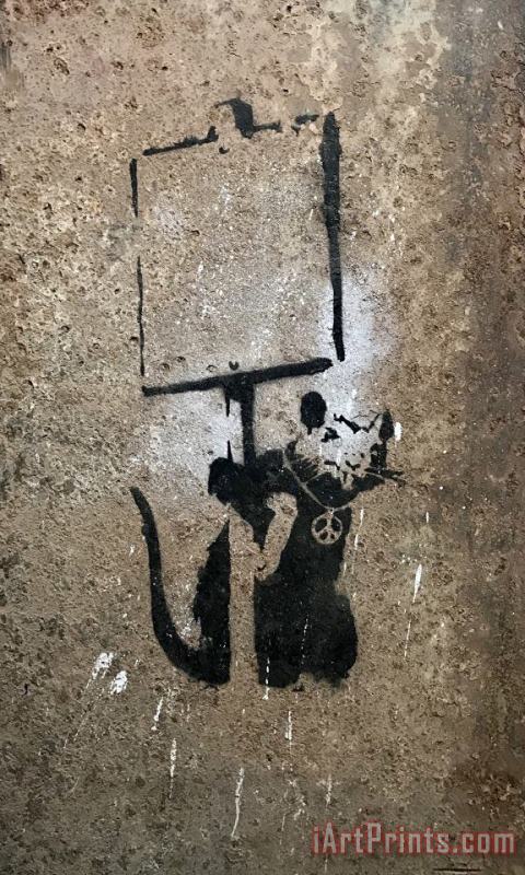 Banksy Anarchy Rat Peace Rat, 2003 Art Print
