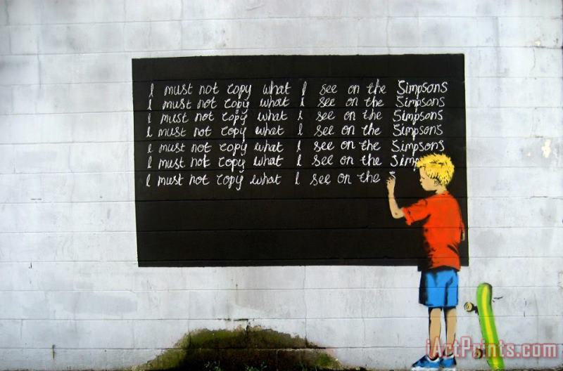 Banksy Banksy's Simpsons Reference, New Orleans Art Print