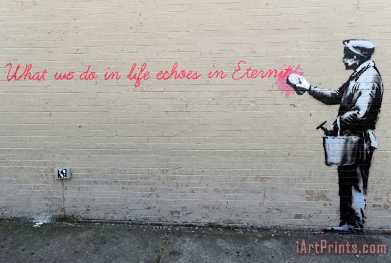 Echoes in Eternity painting - Banksy Echoes in Eternity Art Print