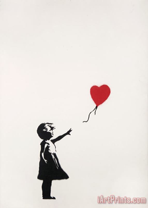 Banksy Girl with Balloon, 2004 Art Print