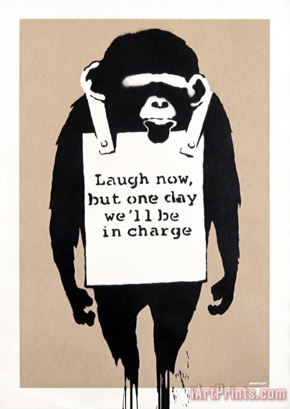 Banksy Laugh Now, 2004 Art Print