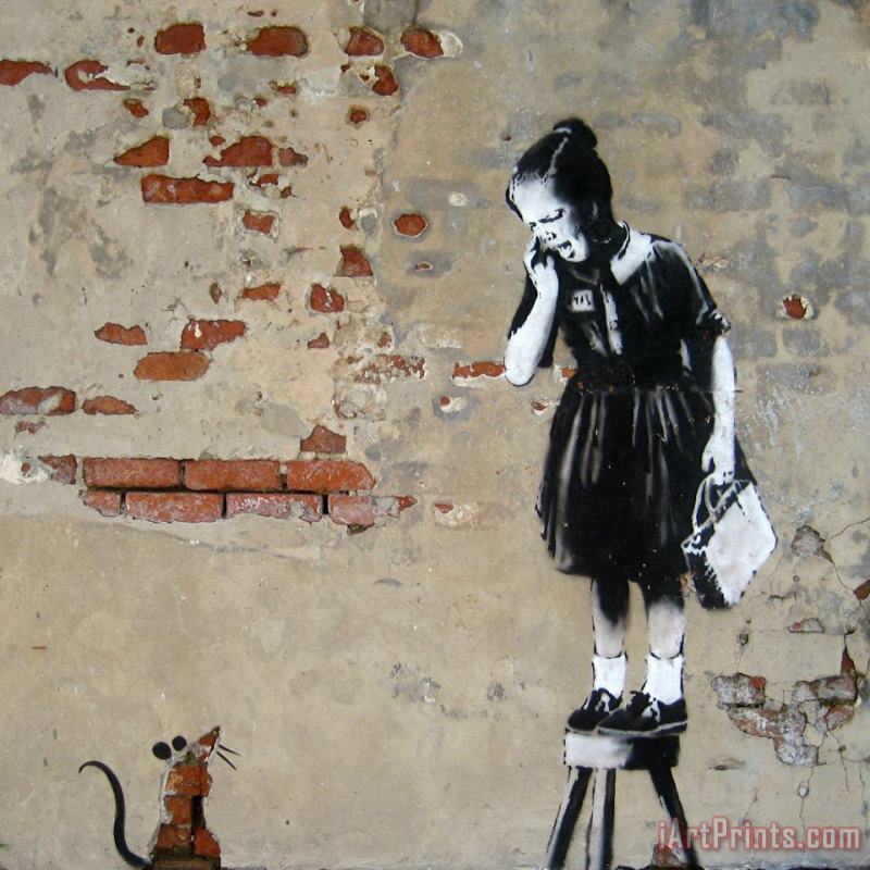 Banksy Ratgirl Art Painting