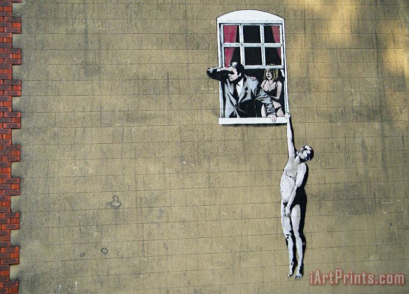 Banksy Window Lovers Park Street Art Painting