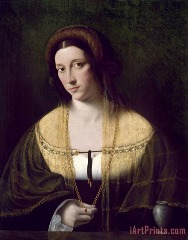 Portrait of a Lady painting - Bartolomeo Veneto Portrait of a Lady Art Print