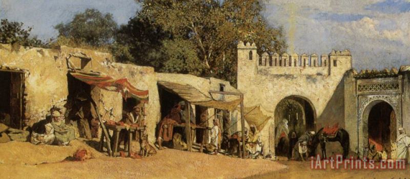 Benjamin Jean Joseph Constant An Arab Market Art Painting