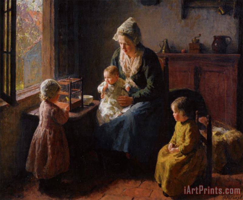 Bernard Jean Corneille Pothast A Happy Family Art Painting