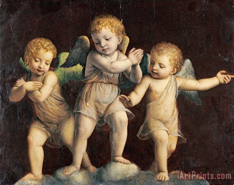 Bernardino Luini Three Cherubs Art Print