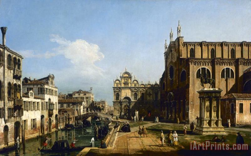The Campo Di Ss. Giovanni E Paolo, Venice painting - Bernardo Bellotto The Campo Di Ss. Giovanni E Paolo, Venice Art Print