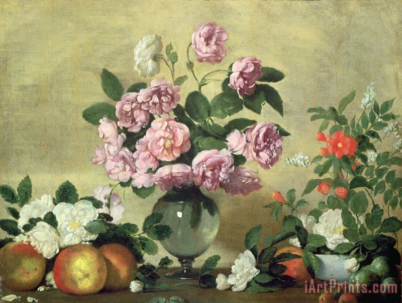 Flowers And Fruit painting - Bernardo Strozzi Flowers And Fruit Art Print