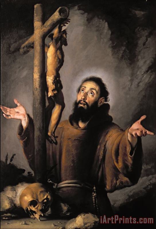 St. Francis painting - Bernardo Strozzi St. Francis Art Print