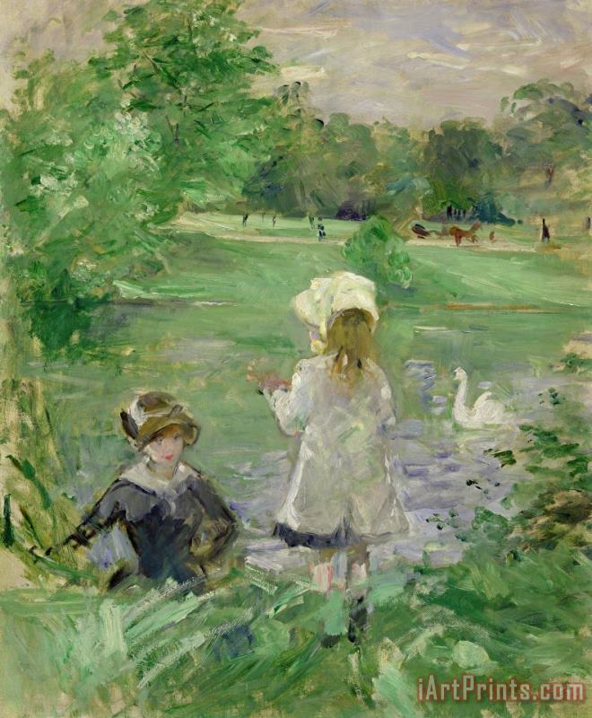 Berthe Morisot Beside a Lake Art Print