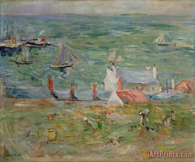 The Port of Gorey on Jersey painting - Berthe Morisot The Port of Gorey on Jersey Art Print