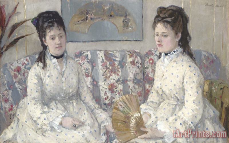 The Sisters painting - Berthe Morisot The Sisters Art Print