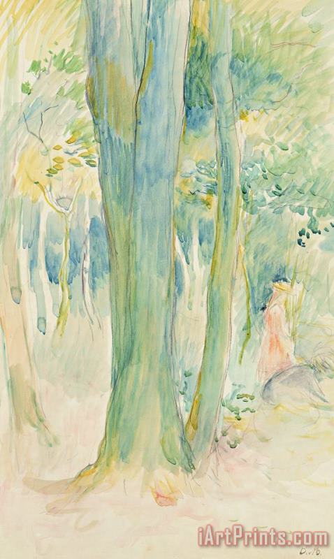 Berthe Morisot Under The Trees In The Wood Art Painting
