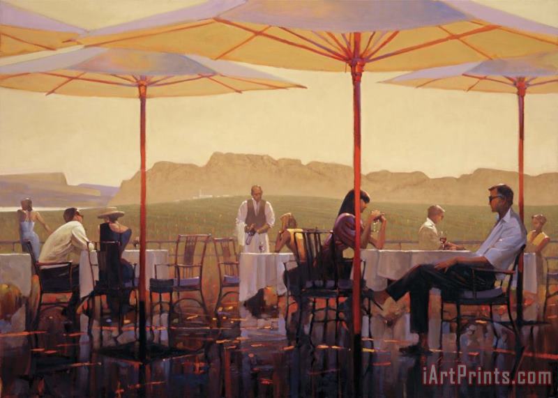 Winery Terrace painting - brent lynch Winery Terrace Art Print