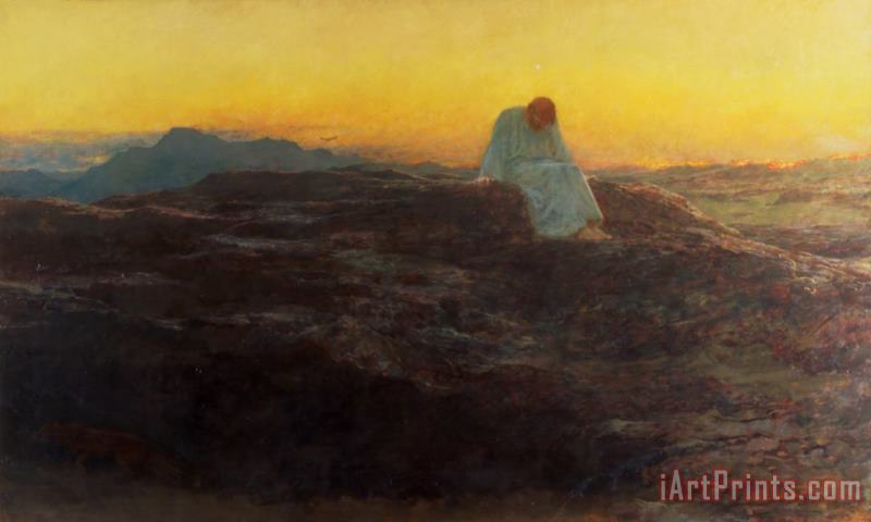 Briton Riviere Christ in the Wilderness Art Painting