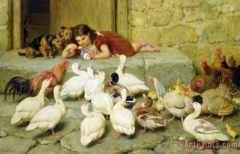 Briton Riviere The Last Spoonful Art Painting