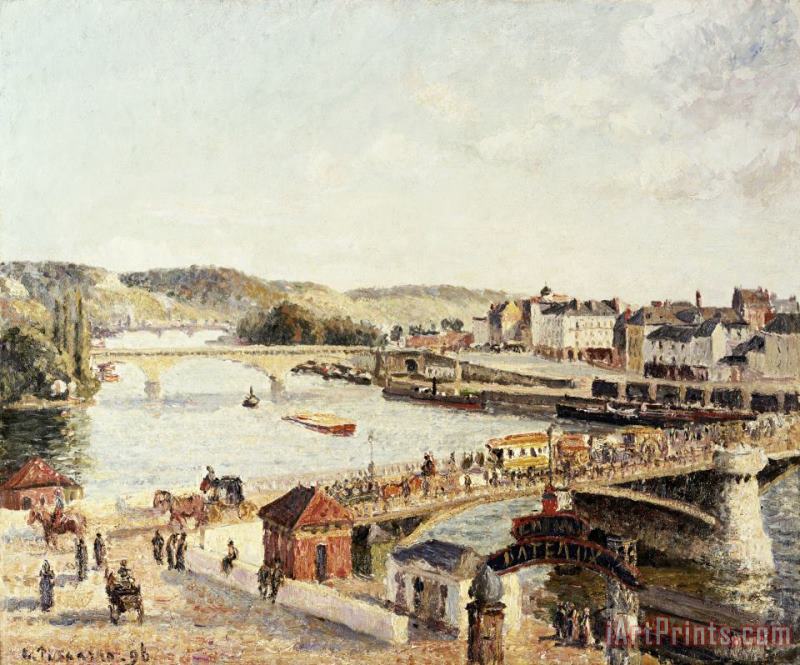 Camille Pissarro Afternoon Sun, Rouen Art Painting