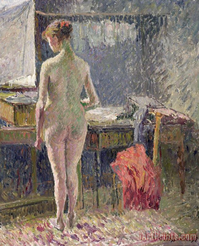 Camille Pissarro Female Nude Seen From The Back Art Print