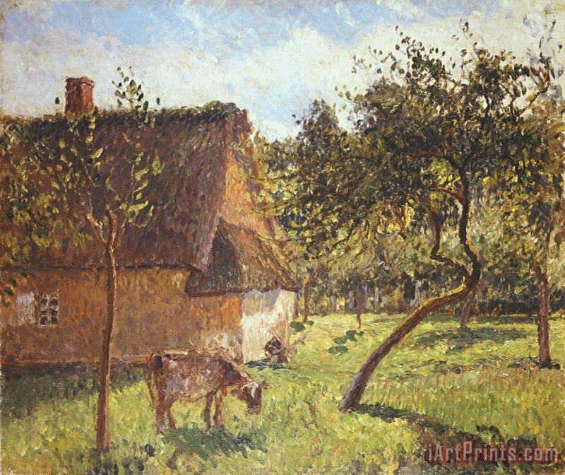 Field at Varengeville painting - Camille Pissarro Field at Varengeville Art Print