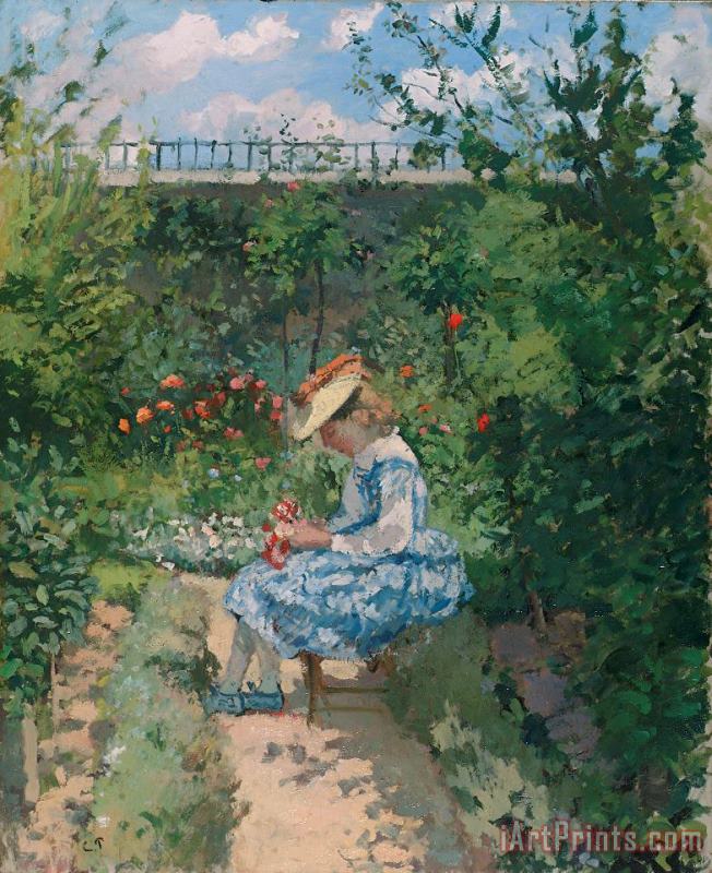 Jeanne in the Garden painting - Camille Pissarro Jeanne in the Garden Art Print