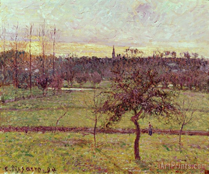 Camille Pissarro Landscape at Eragny Art Painting