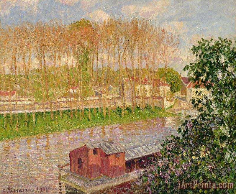 Sunset At Moret Sur Loing painting - Camille Pissarro Sunset At Moret Sur Loing Art Print