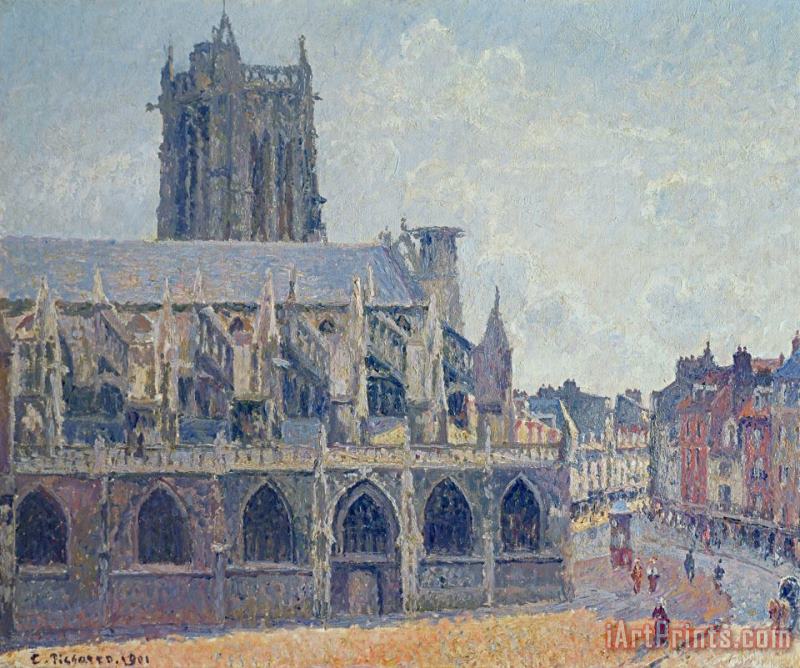 Camille Pissarro The Church Of St Jacques In Dieppe Art Print