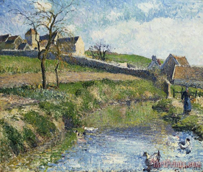 Camille Pissarro The Farm at Osny Art Painting
