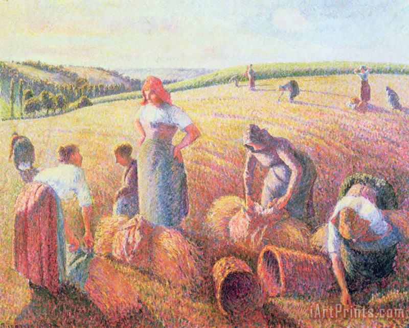 The Gleaners painting - Camille Pissarro The Gleaners Art Print