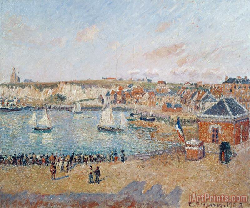 The Outer Harbour at Dieppe painting - Camille Pissarro The Outer Harbour at Dieppe Art Print