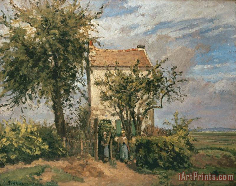 The Road to Rueil painting - Camille Pissarro The Road to Rueil Art Print