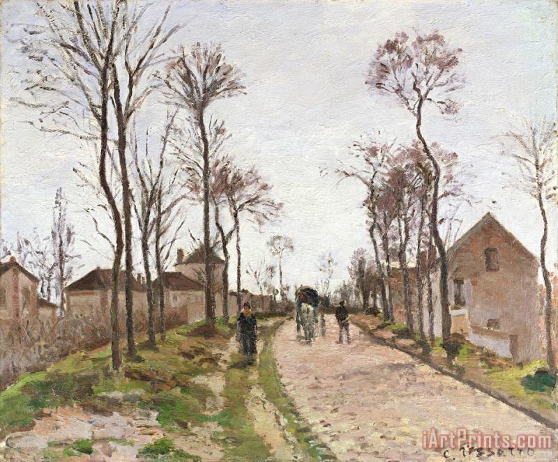 Camille Pissarro The Road to Saint Cyr at Louveciennes Art Print
