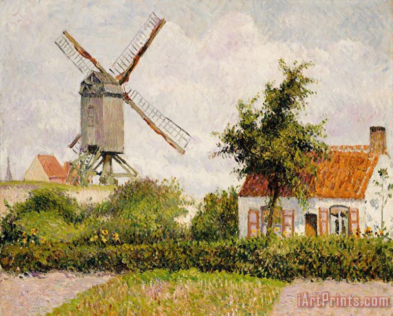 Camille Pissarro Windmill at Knokke Art Painting