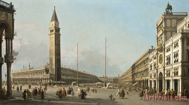 Canaletto Piazza San Marco Looking South And West Art Painting