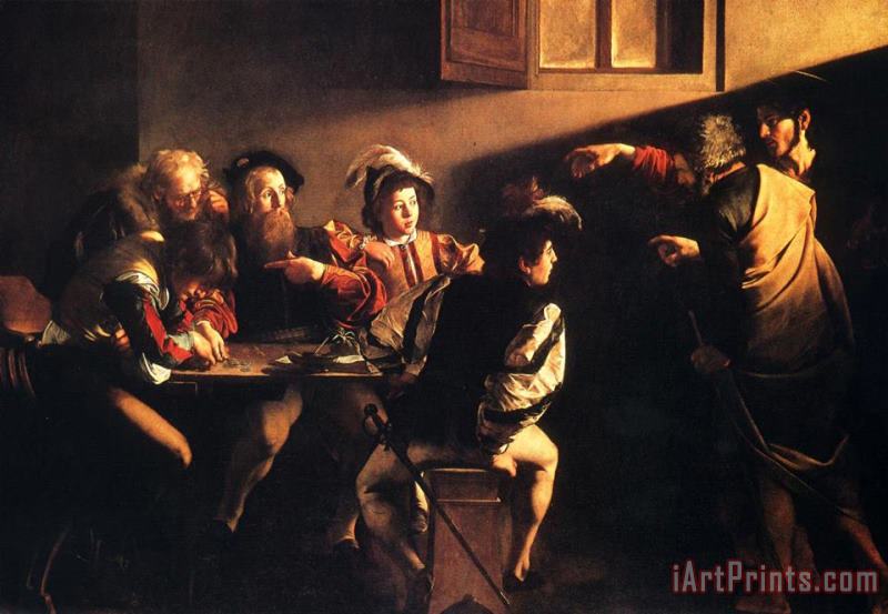 Caravaggio Calling of St. Matthew Art Print