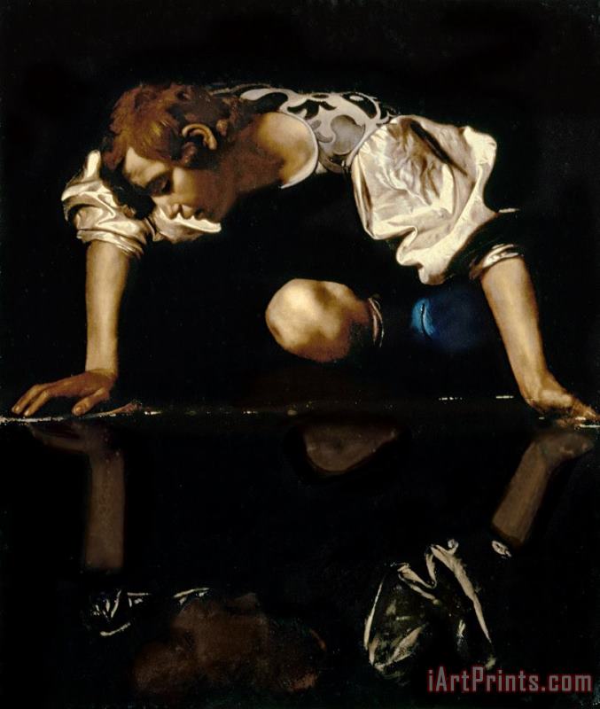 Caravaggio Narcissus Art Painting