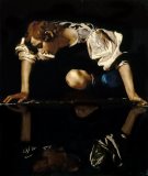 Caravaggio - Narcissus painting