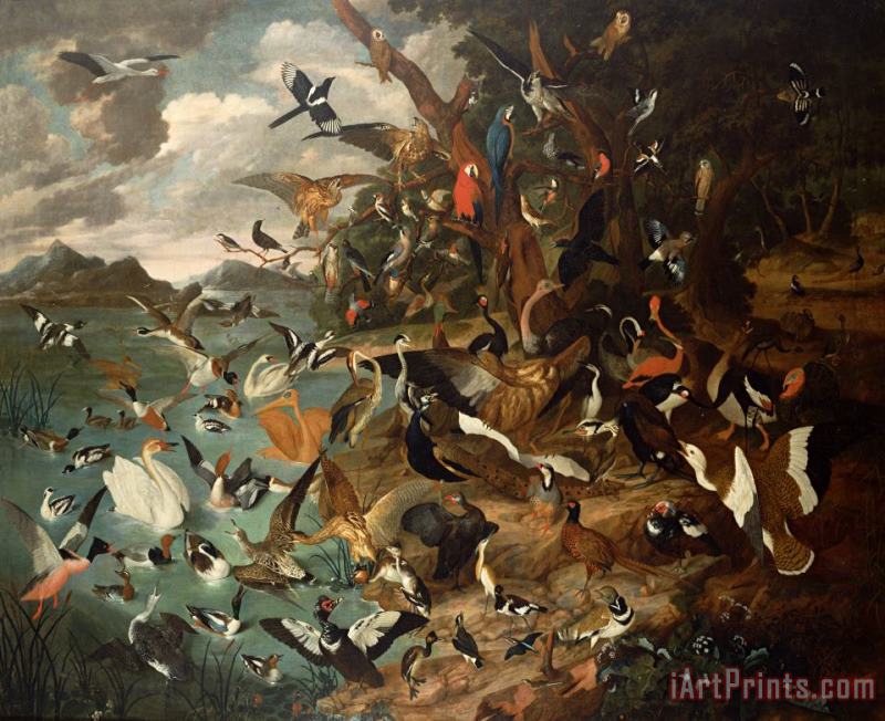 Carl Wilhelm de Hamilton The Parliament of Birds Art Painting
