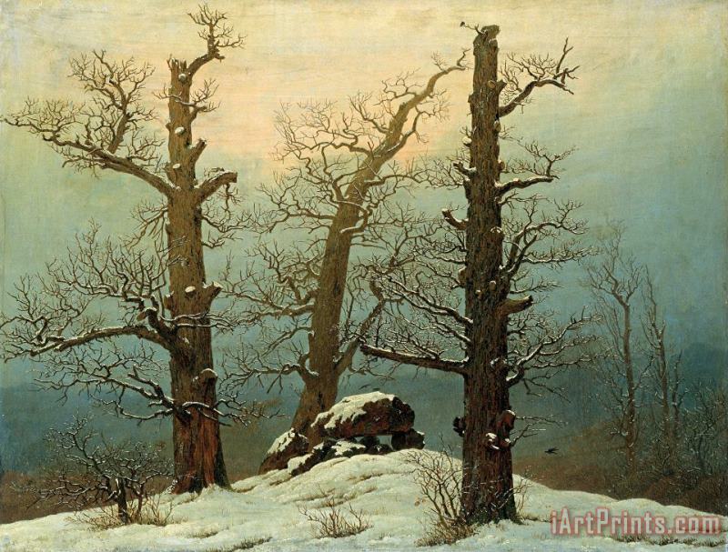 Cairn in Snow painting - Caspar David Friedrich Cairn in Snow Art Print