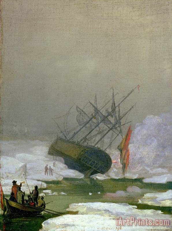 Ship in The Polar Sea, 12th December 1798 painting - Caspar David Friedrich Ship in The Polar Sea, 12th December 1798 Art Print