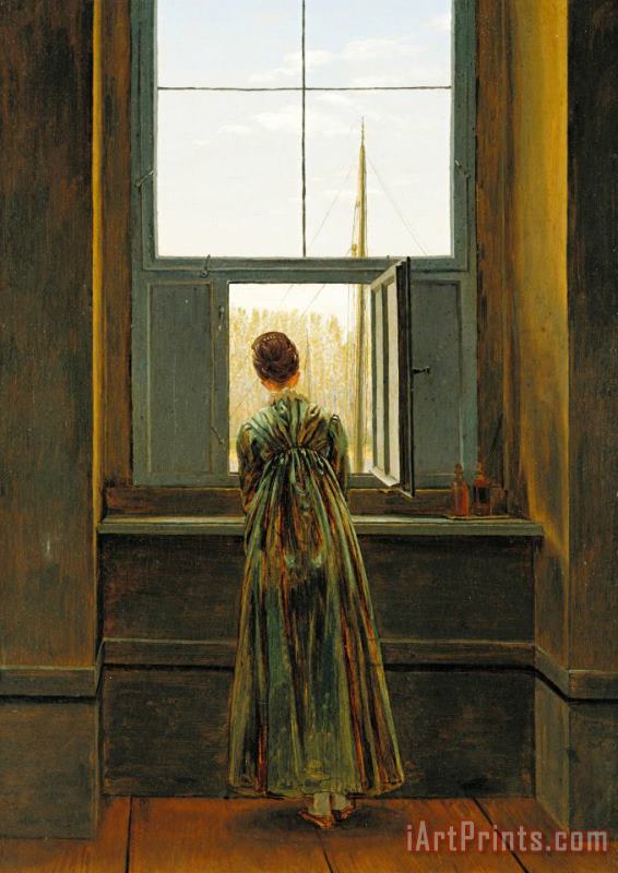 Caspar David Friedrich Woman at a Window Art Print