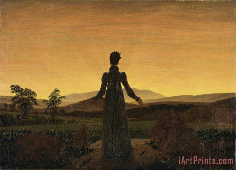 Caspar David Friedrich Woman Before The Rising Sun (woman Before The Setting Sun) Art Print