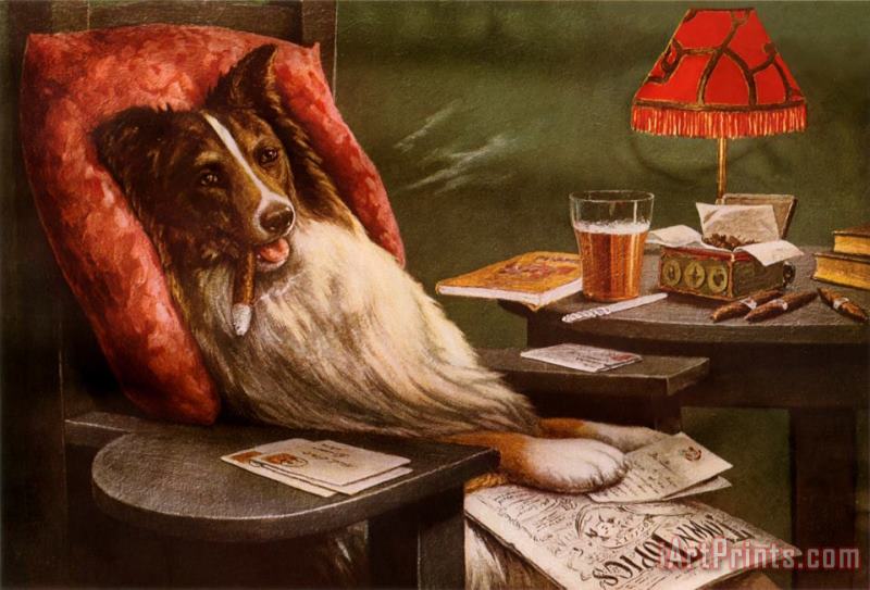 Bachelor's Dog painting - cassius marcellus coolidge Bachelor's Dog Art Print