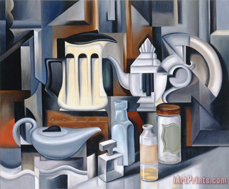 Still Life with Teapots painting - Catherine Abel Still Life with Teapots Art Print