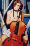 Catherine Abel - Woman with Cello painting