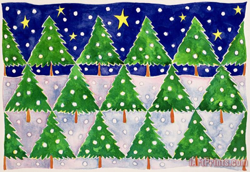Cathy Baxter Stars And Snow Art Painting