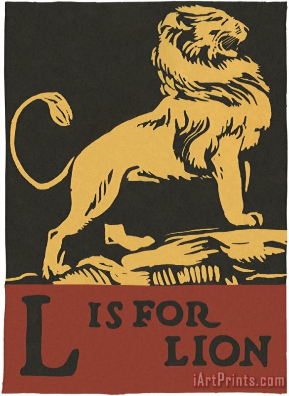 C.B. Falls Alphabet: L Is for Lion Art Painting