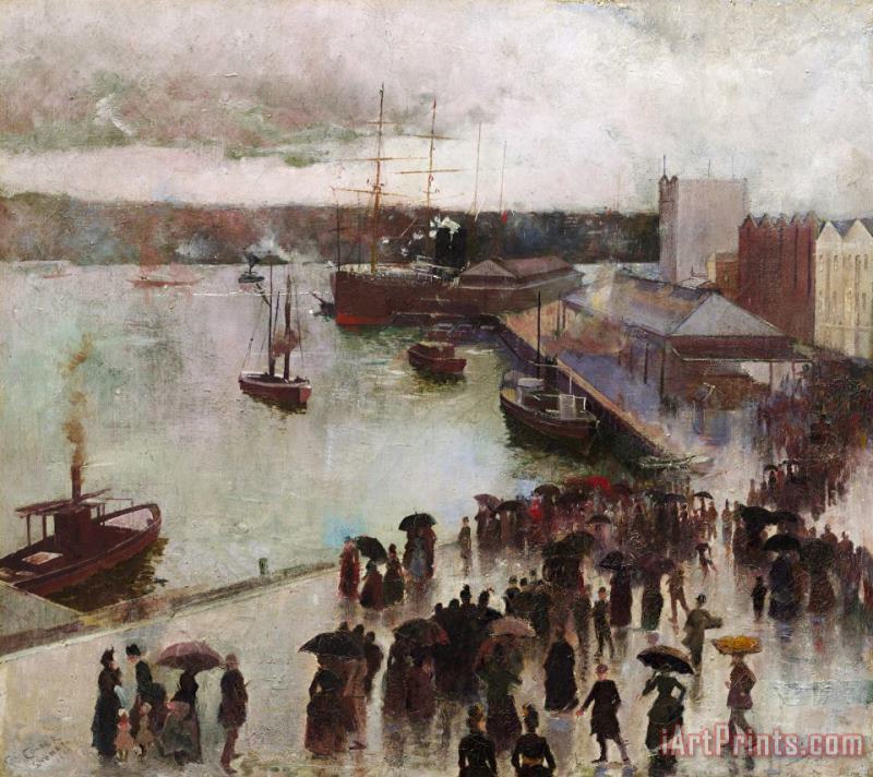 Departure of The Orient, Circular Quay painting - Charles Conder Departure of The Orient, Circular Quay Art Print